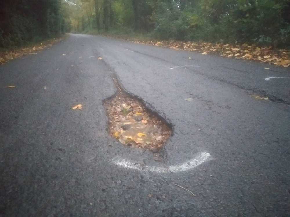 Pothole, Lee Lane, Romsey, 2021